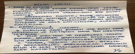 Kutlama Yemeği Başkanın Bilgi Notu  S 1