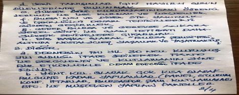 Kutlama Yemeği Başkanın Bilgi Notu  S 2